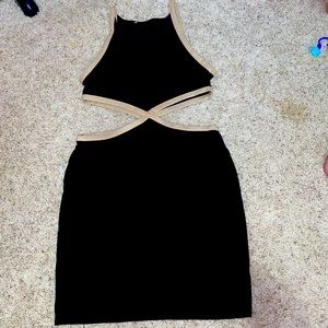 Small/Medium black cutout dress